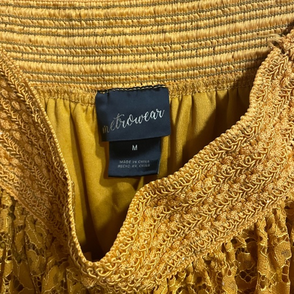 Mustard yellow boho maxi skirt - Picture 3 of 3